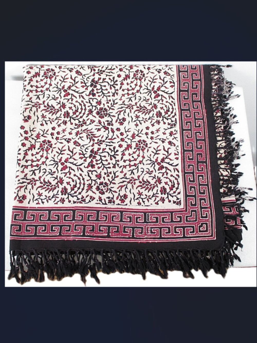 BOHO MADE IN INDIA FLORAL TABLECLOTH